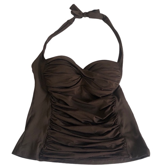 La Blanca Ruched Swim Top Size 6 - Picture 1 of 8